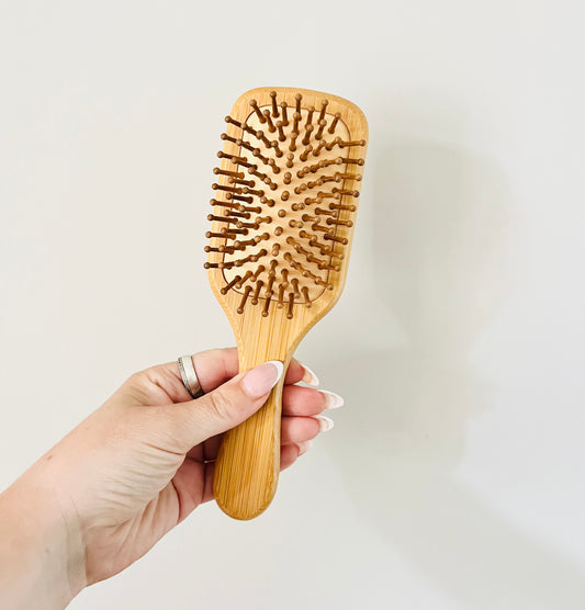 Personalised Wooden Bamboo Hairbrush Engraved