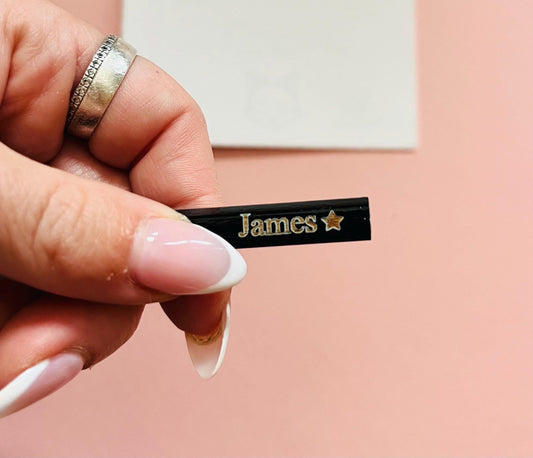 Back to School Engraved Pencil Set, Kids Colouring Pencils with Name, Personalised Crayon Set for School, Mini School Set of 12 Pencils