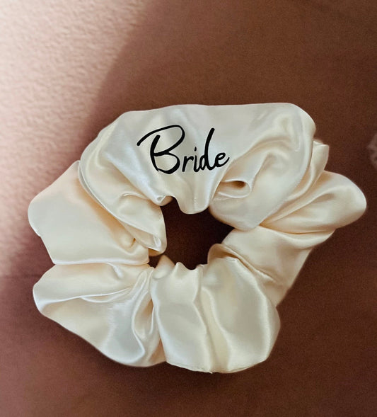 Bride to be Hair Scrunchie, Bride Squad Hair Accessory, Scrunchie to wear for Bachelorette, Hen Party, Bride Tribe Hair Band, Personalised
