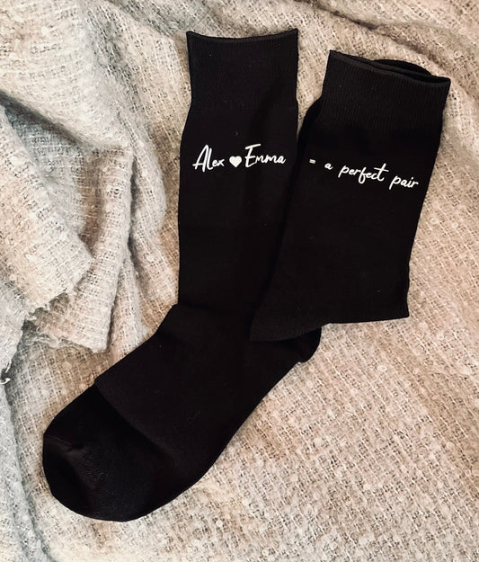 A Perfect Pair Couple Valentines Solemate Socks, Wedding Anniversary Gift, 2 Year Cotton, Socks for Husband, Socks from Wife, Boyfriend