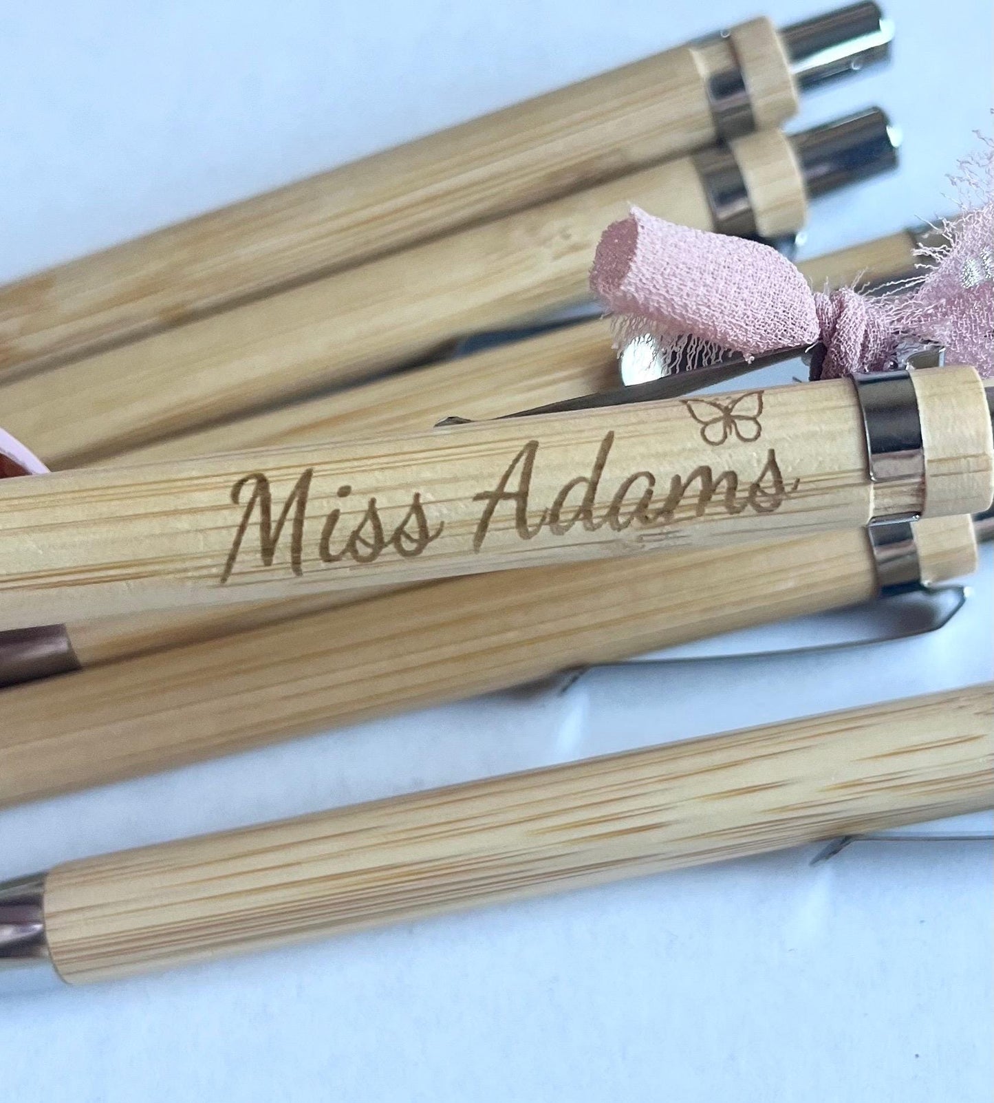Teacher Gift Engraved Pen, Custom Bamboo Pen, Teachers name Pen, Personalised Pen for School, Pen for Graduation, Back to School Ballpoint