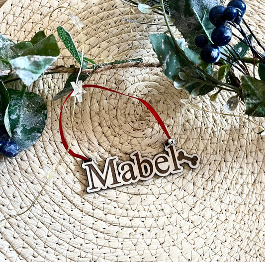 Personalised Xmas Name Bauble Laser Cut Out Letters