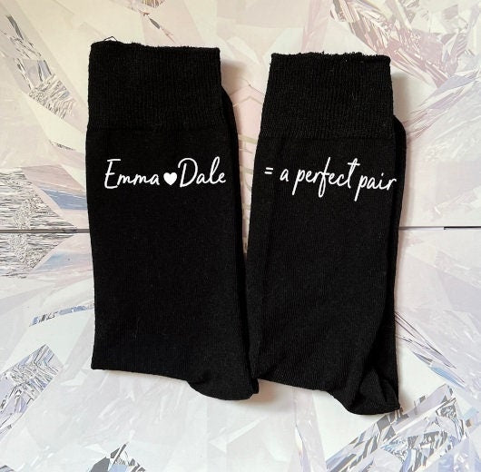 A Perfect Pair Couple Valentines Solemate Socks, Wedding Anniversary Gift, 2 Year Cotton, Socks for Husband, Socks from Wife, Boyfriend