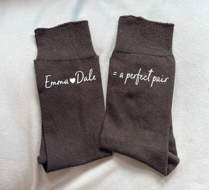 A Perfect Pair Couple Valentines Solemate Socks, Wedding Anniversary Gift, 2 Year Cotton, Socks for Husband, Socks from Wife, Boyfriend