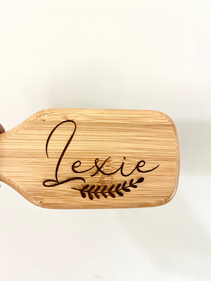 Personalised Wooden Bamboo Hairbrush Engraved