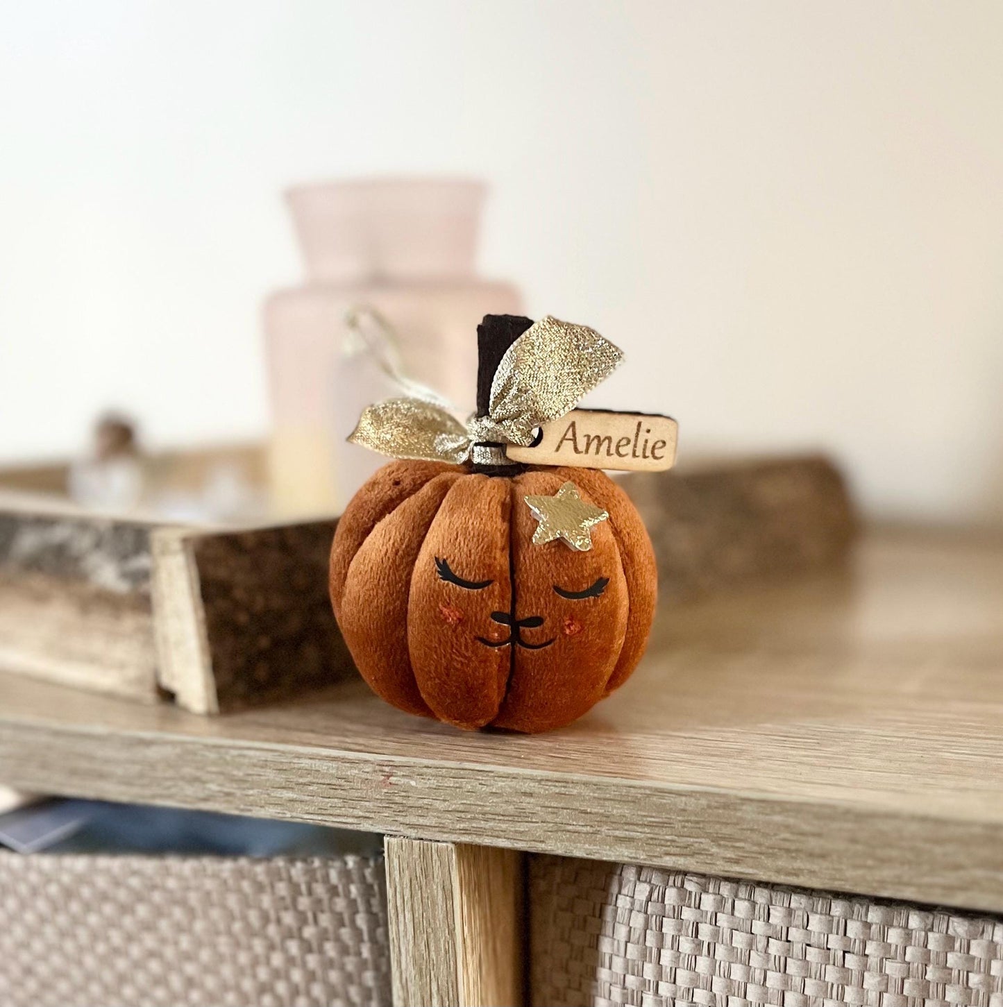 Plush Pumpkin, Personalised Pumpkin Decoration, Halloween Tree,  Cute Autumn Gift, Fall Decor, Pumpkin Soft Toy, Children’s Halloween Gift