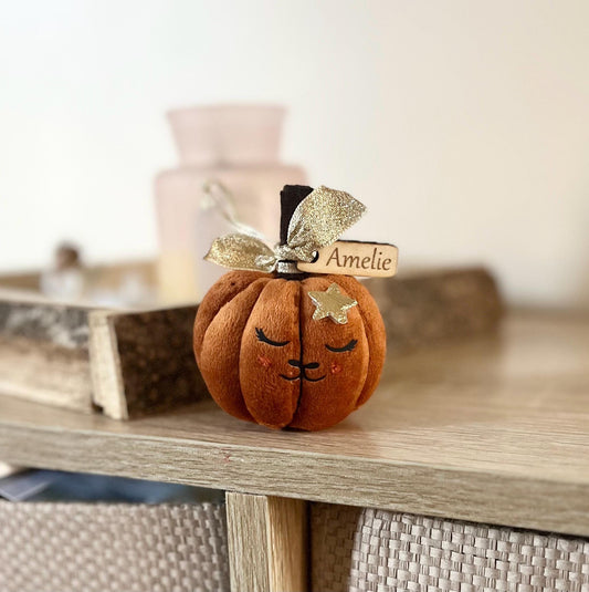 Plush Pumpkin, Personalised Pumpkin Decoration, Halloween Tree,  Cute Autumn Gift, Fall Decor, Pumpkin Soft Toy, Children’s Halloween Gift