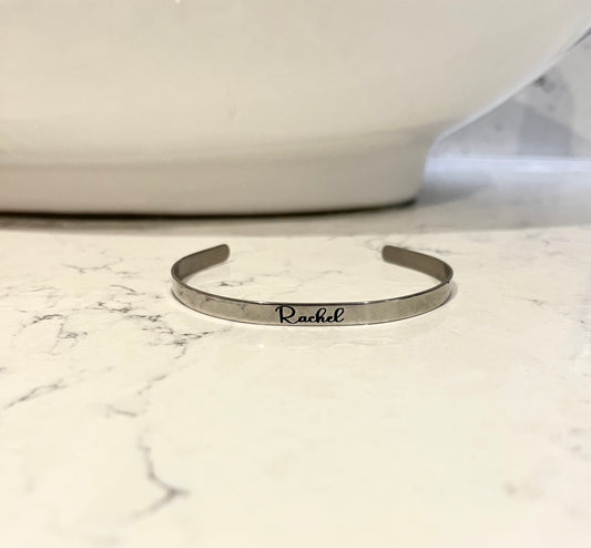 Engraved Will You Be My Bridesmaid Bracelet, Bridesmaid Personalised Gift, Gift from Bride, Bangle with Name, Bracelet Bridesmaid Proposal
