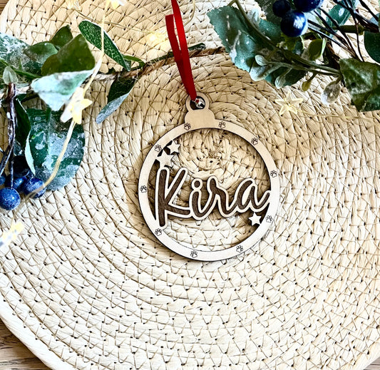 Personalised Wooden Pet Bauble