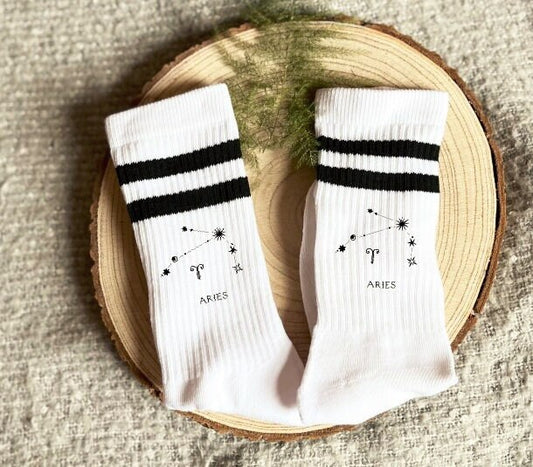 Zodiac Constellation Socks, Taurus Astrology Gift, Horoscope Star Sign Birthday Gift for Her, Birthday Socks Personalised, Socks for Hamper