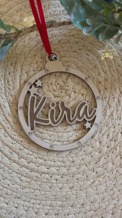 Personalised Wooden Pet Bauble
