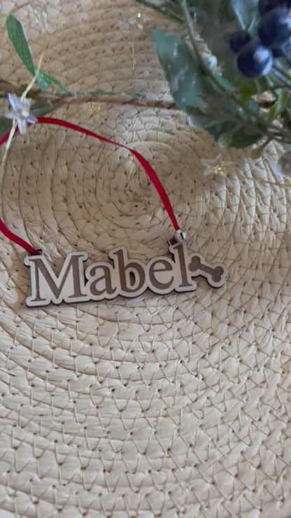 Personalised Xmas Name Bauble Laser Cut Out Letters